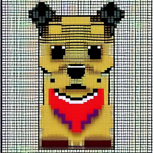 Image similar to pixel art for a dog