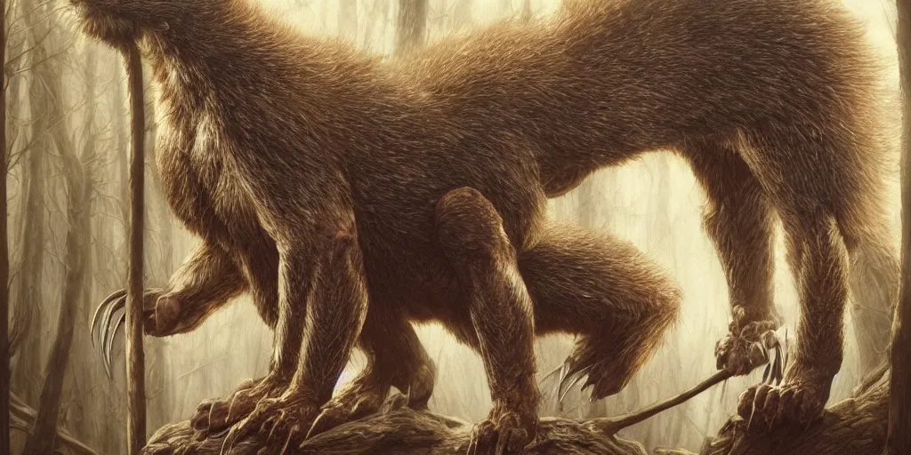 Prompt: two cursed angry wolverine animal in woodland, orthodox, art by franklin booth, by lise deharme, very detailed, trending on artstation, hyperrealism
