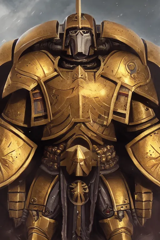 Image similar to armor portrait heros warhammer 4 0 k horus heresy fanart - the primarchs emperor by johannes helgeson animated with vfx concept artist & illustrator global illumination ray tracing hdr fanart arstation zbrush central hardmesh 8 k octane renderer comics stylized