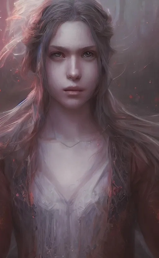 Image similar to a girl from final fantasy live action, casual clothing, evocative, mystical night, very very very very detailed, award winning, masterpiece digital painting by greg rutkowski, alex grey, artstation, 4 k wallpaper