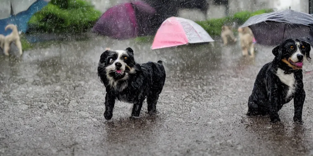 Image similar to photo raining cats and dogs