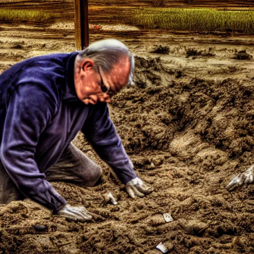 Prompt: hitchcock burying a body cinematic hdr realistic 3 5 mm