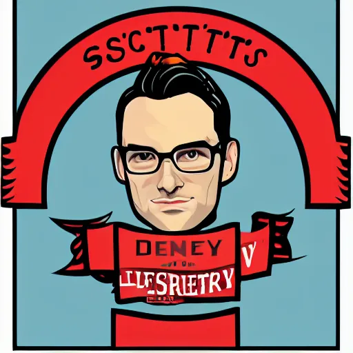 Image similar to schitts creek dan levy sticker art, svg vector, adobe - illustrator