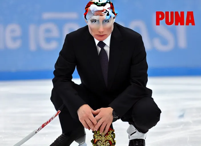 Prompt: putin on ice promotional shot