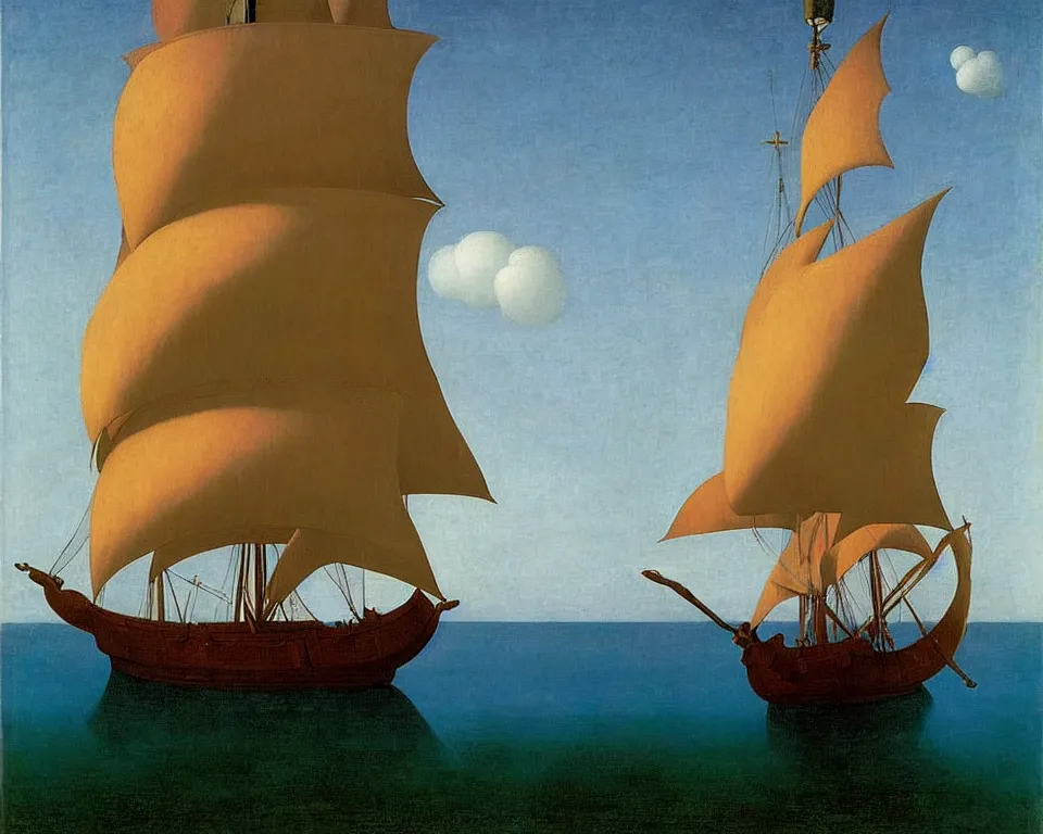 Image similar to a pirate ship in a bottle by raphael, hopper, and rene magritte. detailed, proportional, romantic, enchanting
