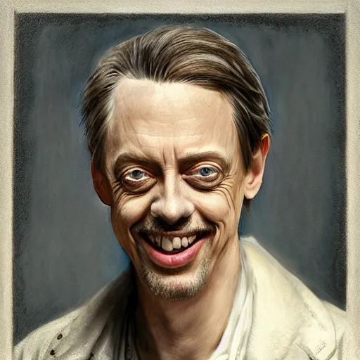 Image similar to hyperrealistic mixed media high resolution painting of a Steve Buscemi smiling in the civil war, stunning 3d render inspired art by István Sándorfi and Greg Rutkowski, perfect symmetry, dim volumetric lighting, 8k octane beautifully detailed render, post-processing, extremely hyper-detailed, intricate, epic composition, highly detailed attributes, highly detailed atmosphere, cinematic lighting, masterpiece, trending on artstation, very very detailed, masterpiece, stunning, flawless structure, lifelike texture, perfection,