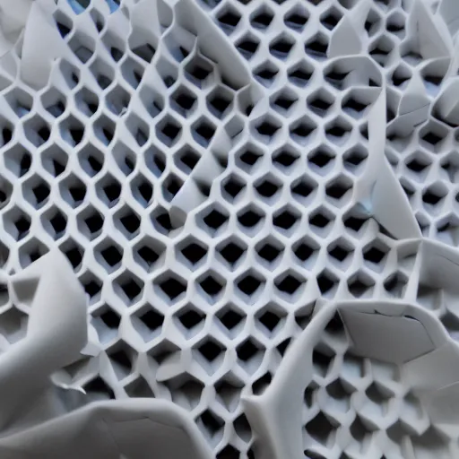 Image similar to 3d printed Hexa façade , Voronoi, parametric design