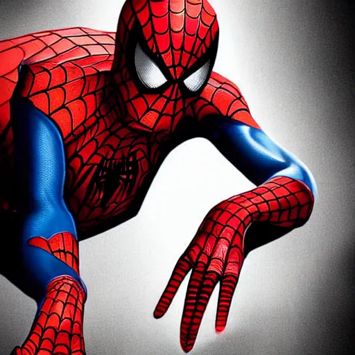 Image similar to digital art of Spiderman becoming a monster, dynamic lighting, creative, art