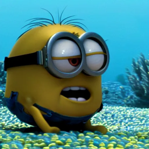 Prompt: minion, still from finding nemo - n 9