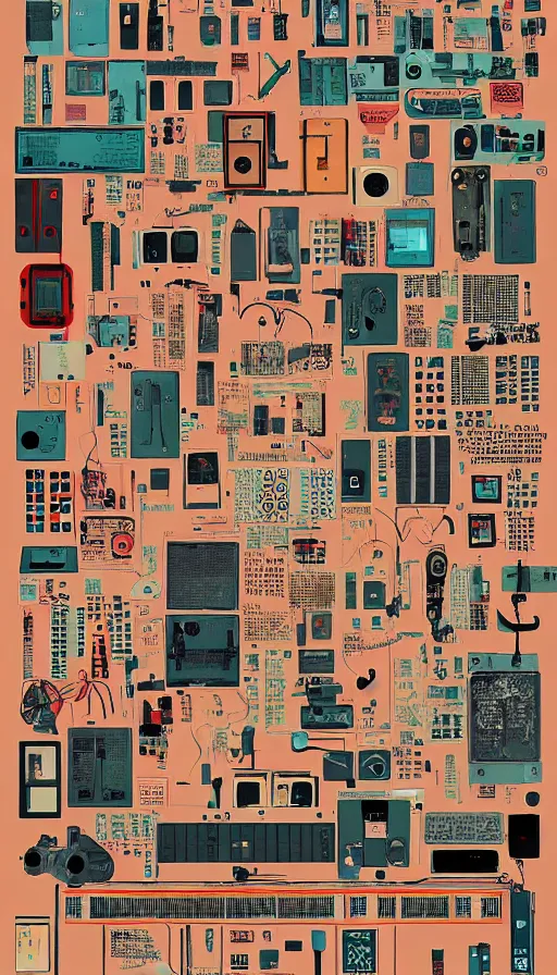 Image similar to techno artwork, by wes anderson,