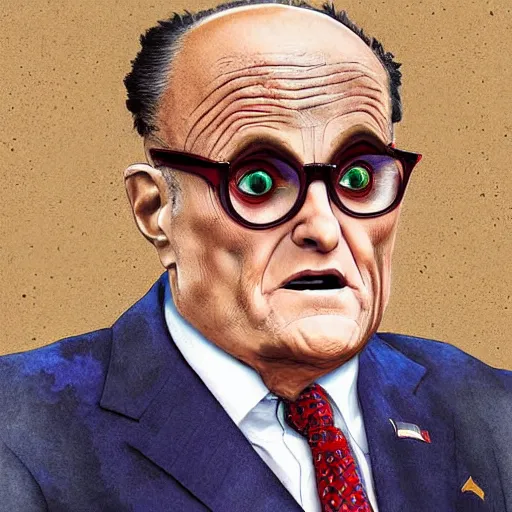 Prompt: digital painting of a rudy giuliani in a ballet custume by filipe pagliuso and justin gerard, symmetric, fantasy, highly, detailed, realistic, intricate