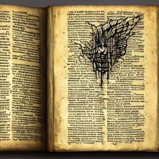 Image similar to light falling on a mythical book in dark background, artstation