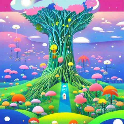 Image similar to tree city by Chiho Aoshima
