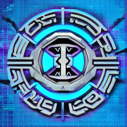 Prompt: cyberpunk megacorp logo