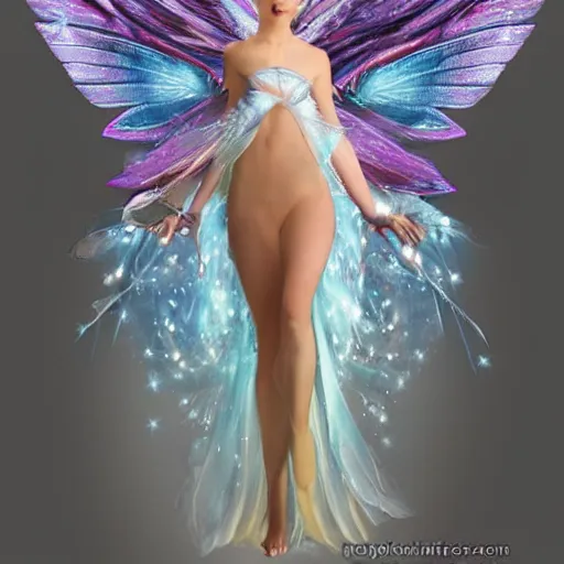 Prompt: beautiful fairy with wings