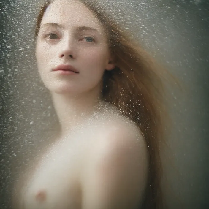 Image similar to Kodak Portra 400, 8K,ARTSTATION, CarolineGariba, soft light, volumetric lighting, highly detailed, britt marling style 3/4 ,portrait photo Close-up portrait photography of a beautiful woman how pre-Raphaelites, the face emerges from Pamukkale, thermal waters flowing down white travertine terraces, inspired by Ophelia paint ,and hair are intricate with highly detailed realistic beautiful flowers , Realistic, Refined, Highly Detailed, interstellar outdoor soft pastel lighting colors scheme, outdoor fine art photography, Hyper realistic, photo realistic