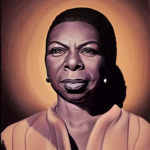 Image similar to portrait nina simone by leng jun, hyper real