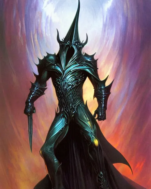 Prompt: sauron by peter andrew jones, hyper detailed