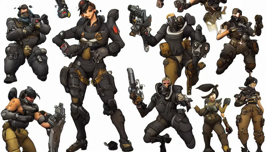Prompt: Concept art for new overwatch character: Sabotuer, French Special Ops, Skinny, Spy, Uses C4, and Hand Grenades, Rugged, Dagger, Contra, Fast,