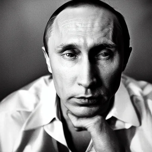 Image similar to Underwater close up portrait of Vladimir Putin by Trent Parke, clean, detailed, Magnum photos