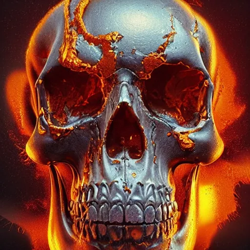 Image similar to portrait_of_a_melting_skull._intricate_abstract._intricate_artwork._by_Tooth_Wu_wlop_beeple_dan_mumford._octane_render_trending_on_artstat