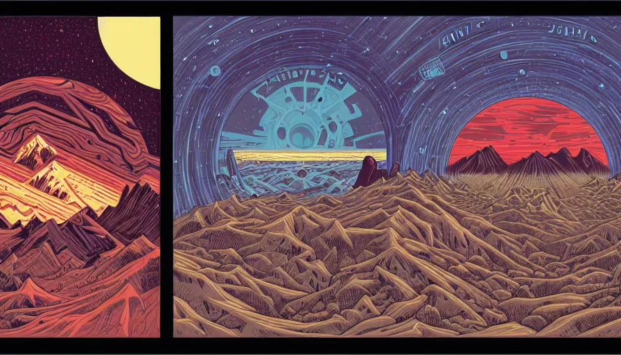 Image similar to the two complementary forces that make up all aspects and phenomena of life, by dan Mumford