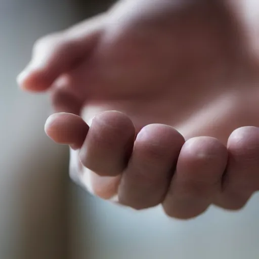 Image similar to closeup photograph of an old, wrinkled hand. Shallow depth of field. Strong keylight.