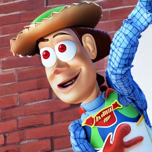 Image similar to andy from toy story thrown out the trash