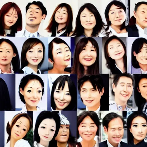 Image similar to face of japanese women and men