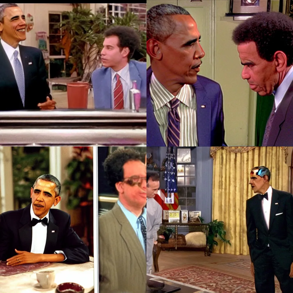 Prompt: Obama cameo in Seinfeld