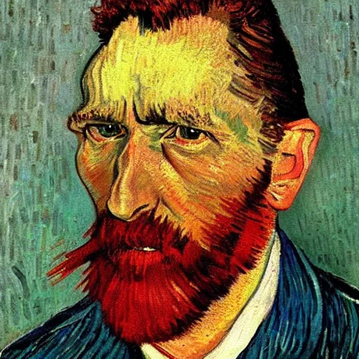 Prompt: Portrait of Norm Macdonald by Van Gogh (1883)