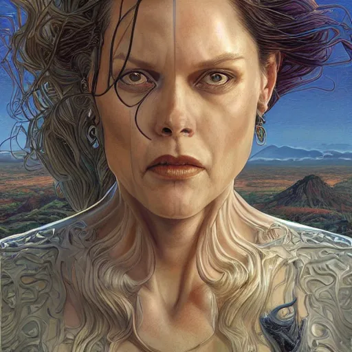 Image similar to Delores, westworld, by Mark Brooks, by Donato Giancola, by Android Jones