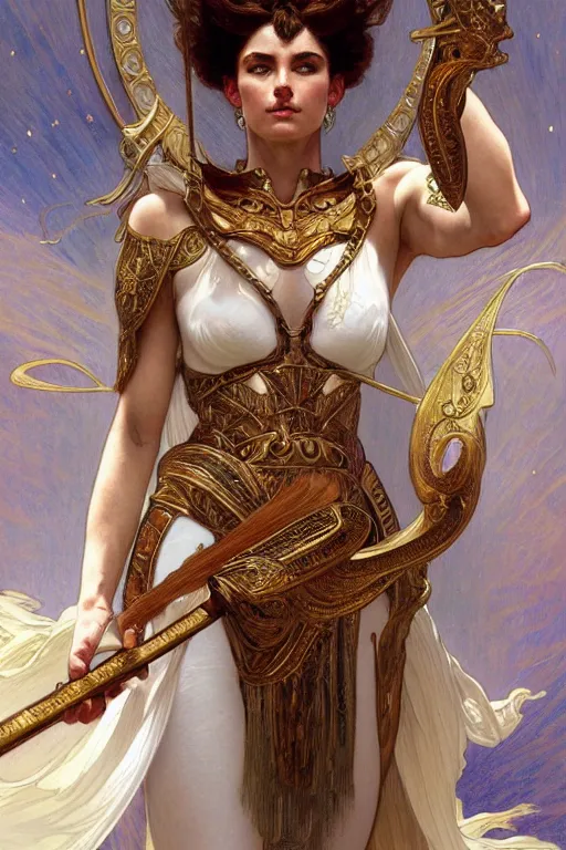 the goddess athena, greek mythology, intricate, upper, Stable Diffusion