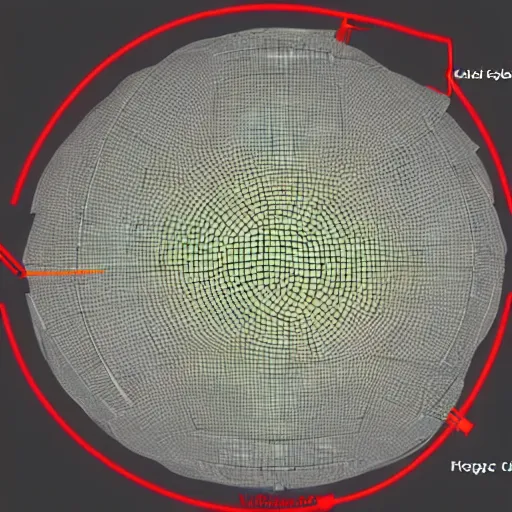 Image similar to an Dyson sphere made of cheese scientific theory simulation