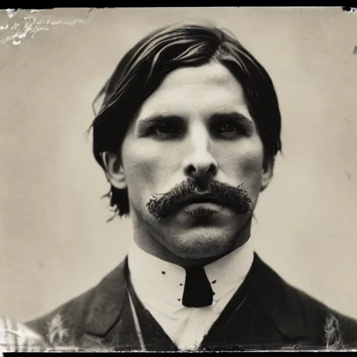 Image similar to headshot edwardian photograph of christian bale, sebastian stan, jon bernthal, 1 9 2 0 s, gang member, intimidating, tough, realistic face, 1 9 1 0 s photography, 1 9 0 0 s, grainy, victorian