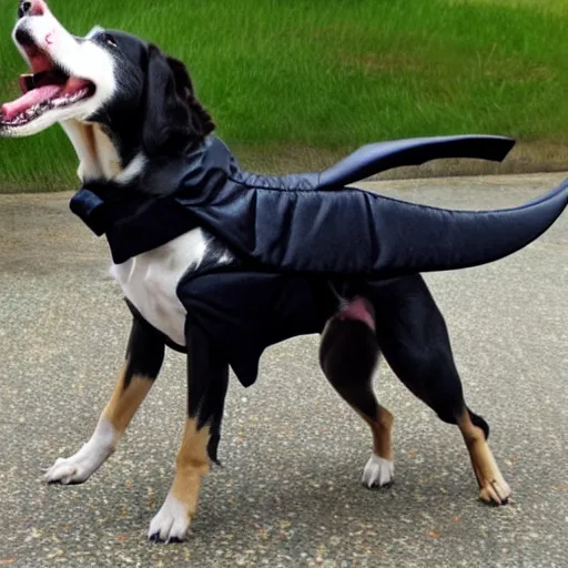 Prompt: dog pterodactyl hybrid