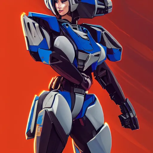 Image similar to a portrait of a stunning beautiful elite megan fox gundam pilot, with an intricate, detailed, urban inspired hiphop afro futuristic helmet, vector behance hd jesper ejsing, rhads, makoto shinkai, lois van baarle, ilya kuvshinov, rossdraws, hd, 3 2 k, ilya kuvshinov, gustav klimt