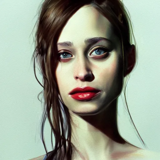 Prompt: a beautiful sketch painting portrait of Young Fiona apple in the late 1990s, Artstation, CGsociety