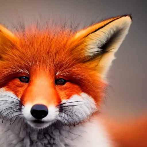 Prompt: photography of cute fluffy fox