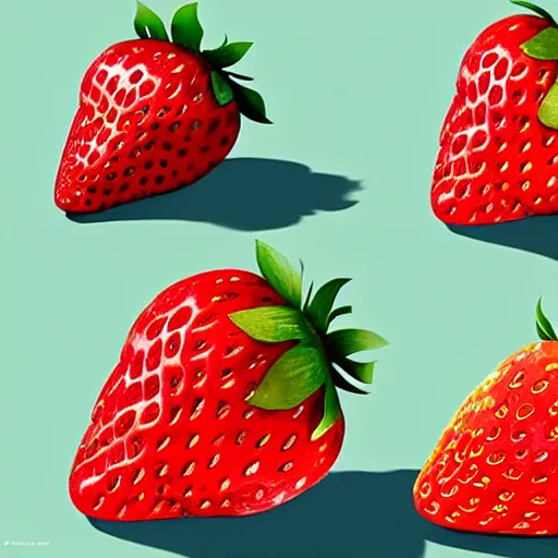 Prompt: Goro Fujita ilustration freshly cut strawberry, fluffy fruit full of liquid and freshly picked flavor, painting by Goro Fujita, sharp focus, highly detailed, ArtStation