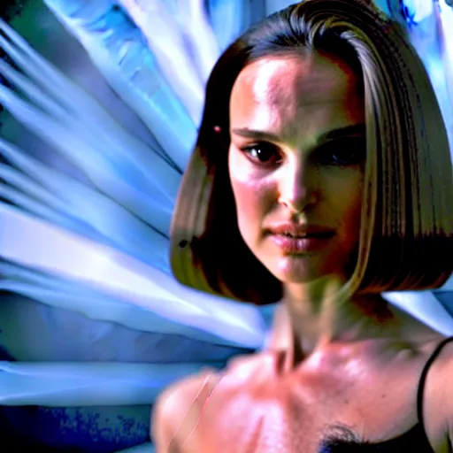 Image similar to natalie portman as a catgirl, ultra realistic, cinematic, beautiful, sense of awe