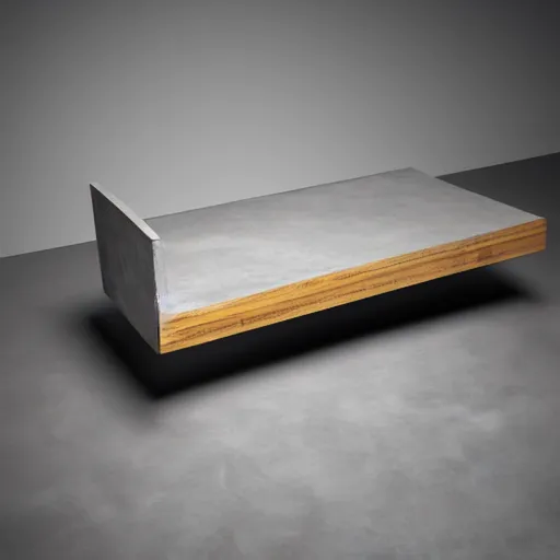 Prompt: high tech concrete bench cube, natural wood, minimal, dramatic lighting and composition, trending on artstation, concept art