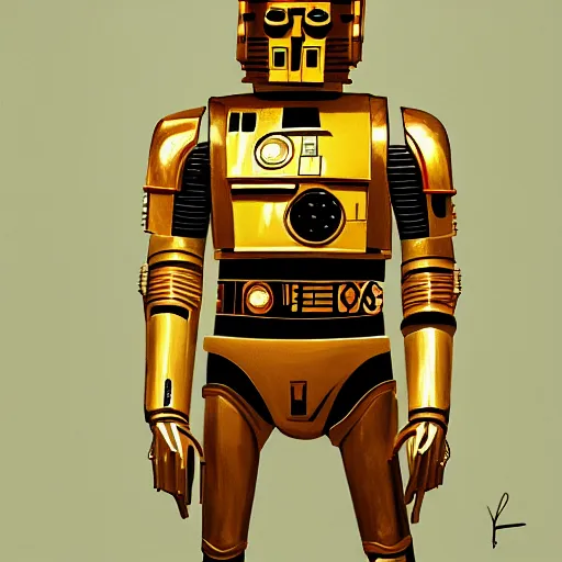 Image similar to painting of c - 3 p 0, cg society