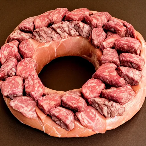 Image similar to torus made of meat