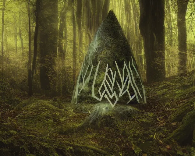 Prompt: incantation at the liminal forest, cyber innovation.