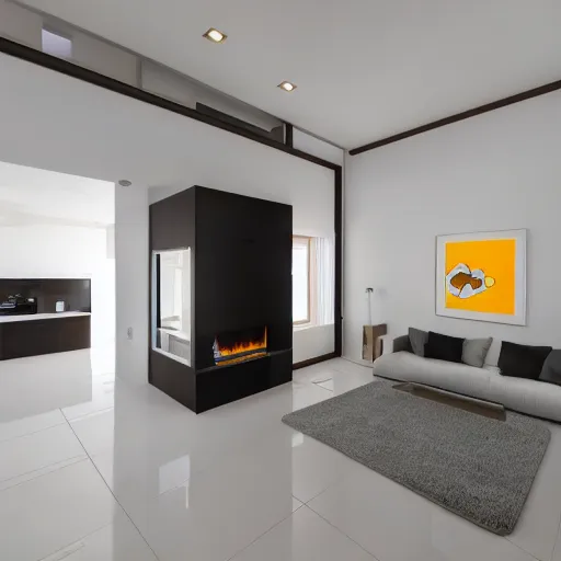 Image similar to Interior photograph of a bright modern house, 8k, ultra HD