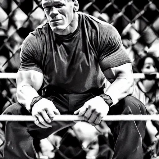 Prompt: john cena, but he's sleepy, digital photography,