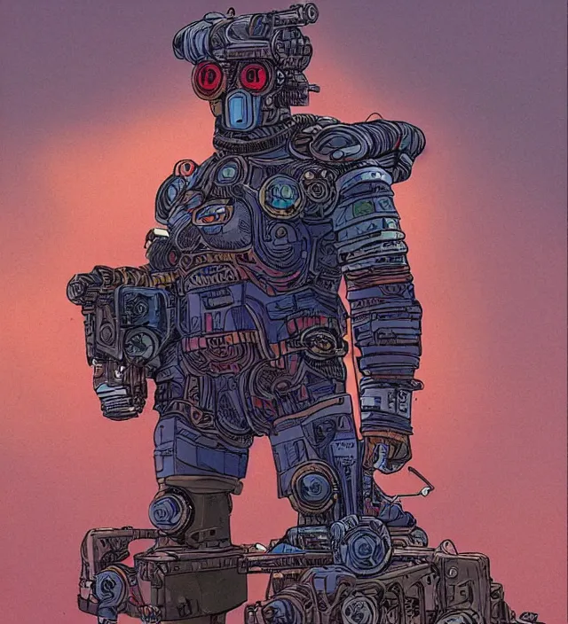 Image similar to atompunk / decopunk powered armor in the style of jean giraud in the style of moebius trending on artstation deviantart pinterest detailed realistic hd 8 k high resolution