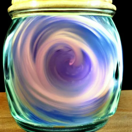 Image similar to air swirl in a jar