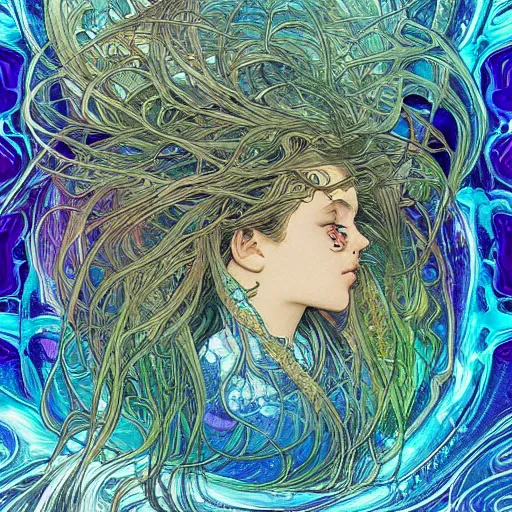 Image similar to transcendent metaphysical quantum crystalization of the ocean waves viciously attacking the wind and deepdream maximalist trippy psychedelic intense photo - realistic apophasis hyperrealism alphonse mucha yoji shinkawa apophasis shintaro kago apophasis hyperrealism photo - realistic photography lighting necromancer sorcerer deepdream maximalist trippy